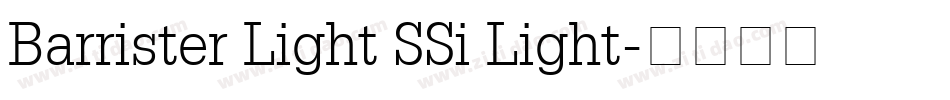 Barrister Light SSi Light字体转换